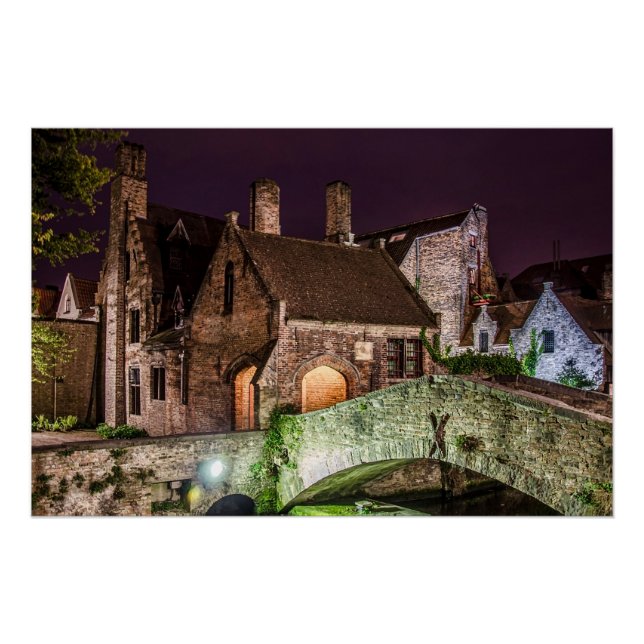 Bonifacius-Brücke in Brügge Poster (Vorderseite)