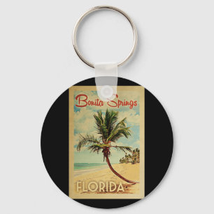 Bonita Springs Palm Tree Vintage Schlüsselanhänger
