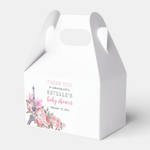 Bonjour Bebe   Blumenfranzösischer Babydusche Geschenkschachtel