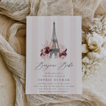 Bonjour Bébé Blush Stripe Paris Babydusche