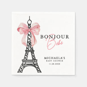 Bonjour Bébé Coquette Bow Paris Babydusche Serviette