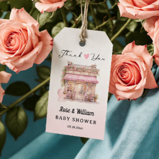 Bonjour Bebe Dankeschön Geschenkanhänger Paris Bab