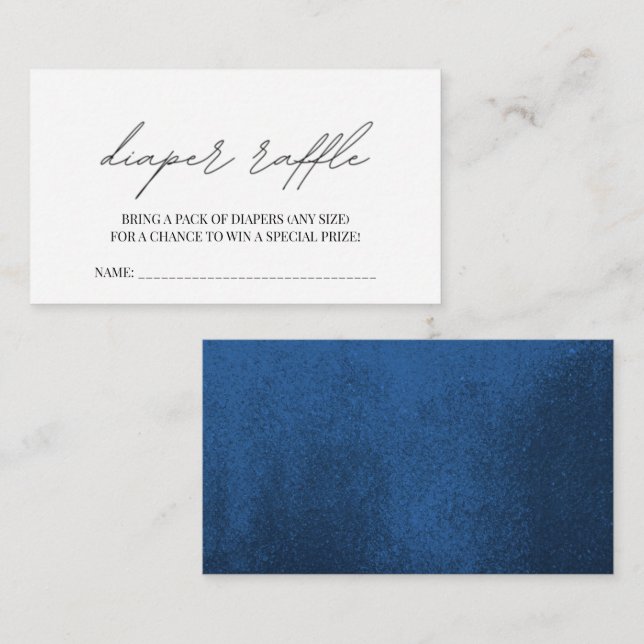 Bonjour Bebe French Baby Dusche Windelwanne Begleitkarte (Vorne/Hinten)