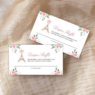 Bonjour Bebe French Cafe Rosa Blumenwindel-Raffle Begleitkarte
