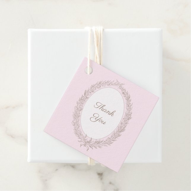 Bonjour Bebe French Patisserie Danke Pink Geschenkanhänger (Beispiel)