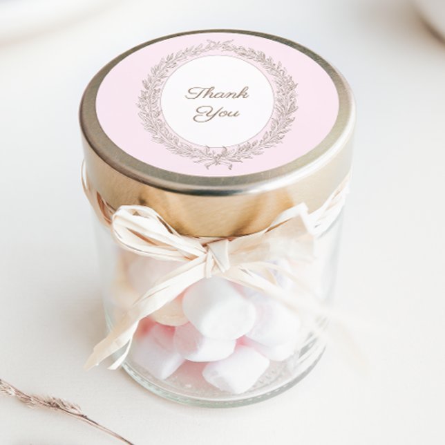 Bonjour Bebe French Patisserie Danke Pink Runder Aufkleber (Von Creator hochgeladen)