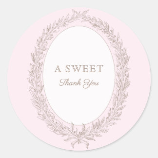 Bonjour Bebe French Patisserie Sweet Vielen Dank Runder Aufkleber