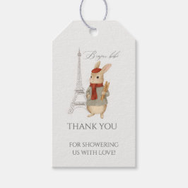 Bonjour Bebe French Rabbit Baby Dusche Geschenkanhänger