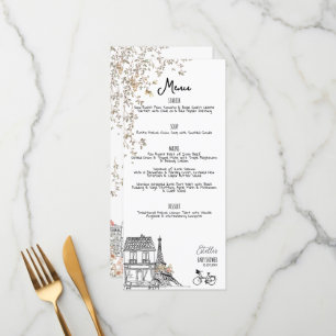 Bonjour Bebe Gender Neutral Baby Dusche Menükarte