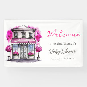Bonjour Bebe Paris Französisch Pink Black Baby Dus Banner