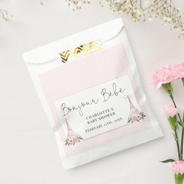 Bonjour Bebe Paris Französisch Pink Eiffel Baby Du Geschenktütchen (Versiegelt)