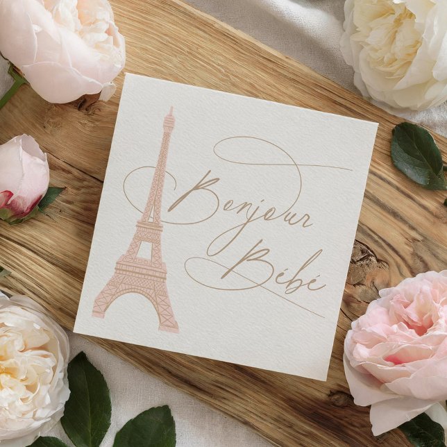 Bonjour Bebe Paris French Baby Dusche Serviette (Von Creator hochgeladen)