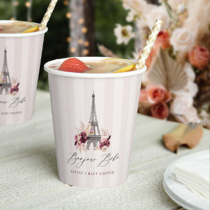 Bonjour Bebe Paris Thema Baby Shower Pappbecher