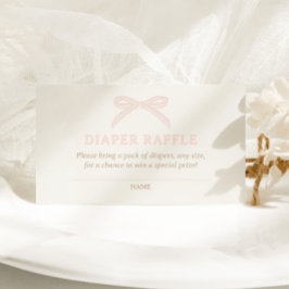 Bonjour Bébé Pink Paris Eiffel Diaper Raffle Begleitkarte