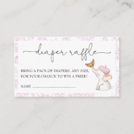 Bonjour Bebe Romantischer Girl Diaper Raffle Begleitkarte