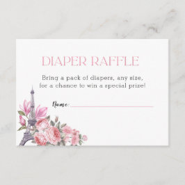 Bonjour Bebe | Windeln Raffle Baby Dusche Begleitkarte