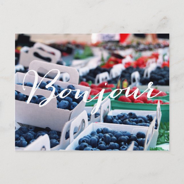 Bonjour Berries POSTCARD Postkarte (Vorderseite)