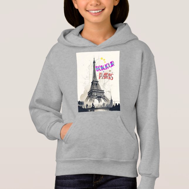 Bonjour Colorful Paris Hoodie (Vorderseite)