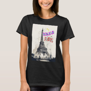Bonjour Colorful Paris T-Shirt