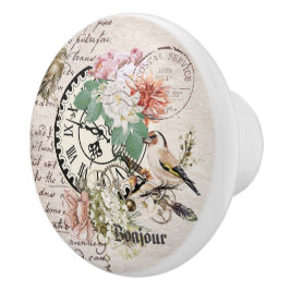 Bonjour elegante französische rustikale Papier Bot Keramikknauf