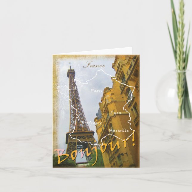 Bonjour! Feiertagskarte (Vorderseite)