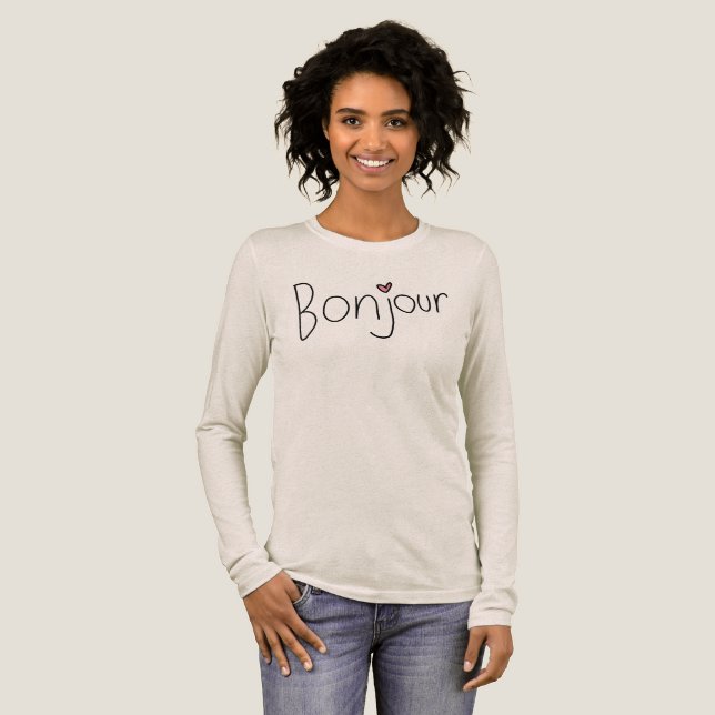 Bonjour France Tee (Volle Vorderseite)