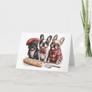 Bonjour Französische Bulldoggen Karte