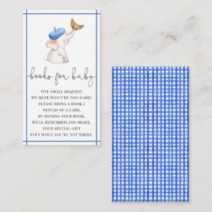 Bonjour French Gingham Blue Books for Baby Begleitkarte