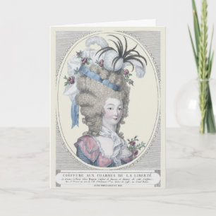 Bonjour Hello Elegant Marie Antoinette Portrait Po Dankeskarte