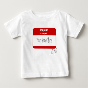 Bonjour, Je m'appelle… /Hallo, ist mein Name Baby T-shirt