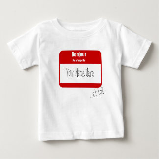 Bonjour, Je m'appelle… /Hallo, ist mein Name Baby T-shirt