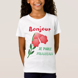Bonjour je parc Francais & Morning Star Blume T-Shirt