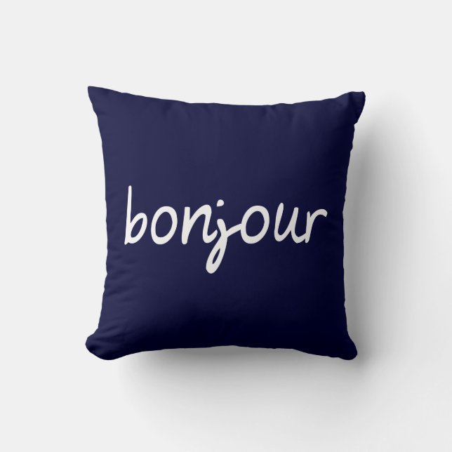 Bonjour! Kissen (Vorderseite)