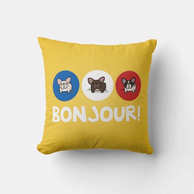 Bonjour! Kissen (Vorderseite)