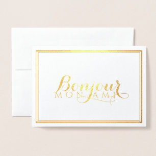 Bonjour Mon Ami Französisch Folienkarte