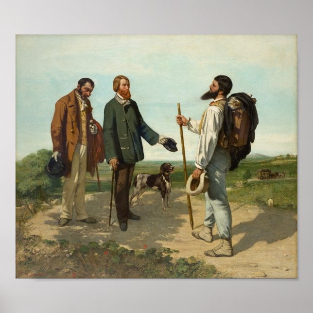 Bonjour Monsieur Courbet, Gustave Courbet Poster (Vorne)