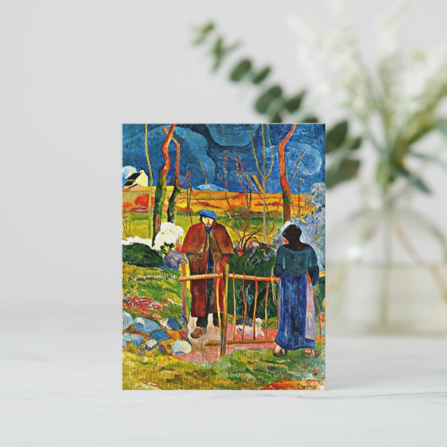 Bonjour, Monsieur von Paul Gauguin Postkarte (Stehend Vorderseite)