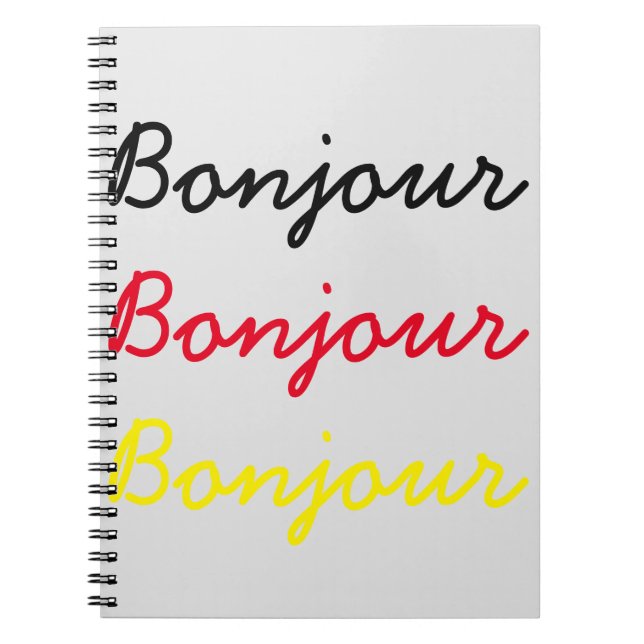 Bonjour Notizblock (Vorderseite)