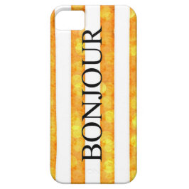 Bonjour Orange Stripe Bokeh Case-Mate iPhone Hülle