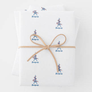 Bonjour Packpapier Geschenkpapier Set