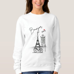 Bonjour Paris: Chic Minimalistisch Design Sweatshirt