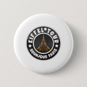 Bonjour Paris I Button