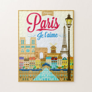 Bonjour Paris Je Taime Puzzle