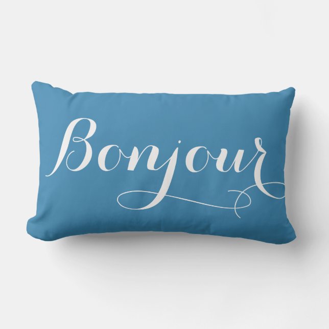 Bonjour Paris Lumbar Throw Kissen (Vorderseite)