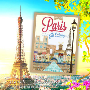 Bonjour Paris Postkarte