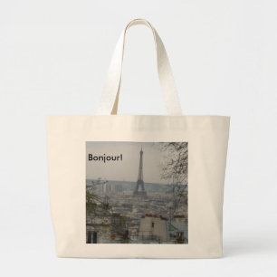 Bonjour Paris Taschen-Tasche Jumbo Stoffbeutel