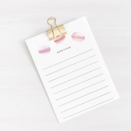 Bonjour | Rosa Macarons Post-it Klebezettel