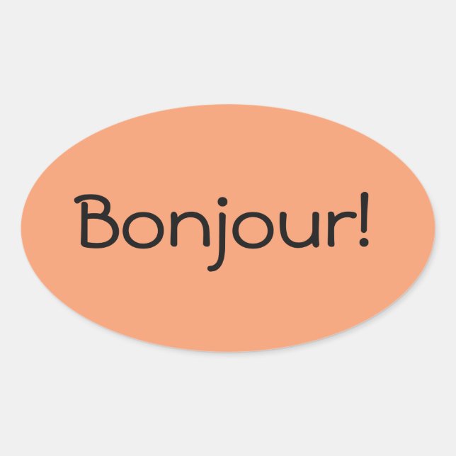 Bonjour Sticker (Vorderseite)