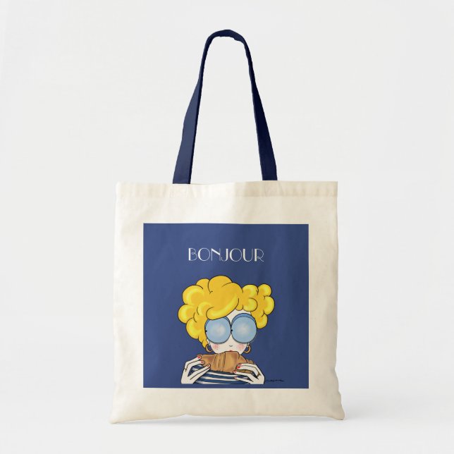 Bonjour Tote Bag Tragetasche (Vorne)