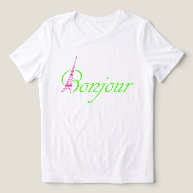 Bonjour Tri-Blend Shirt (Design Vorderseite)